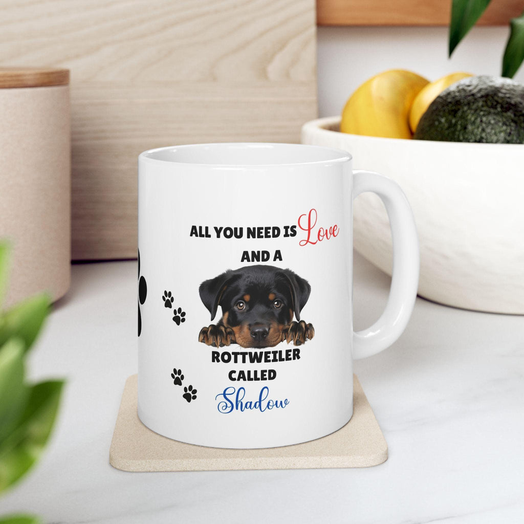 Personalised Rottweiler Mug: Dog Lover Gift