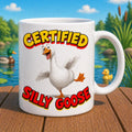 Certified silly goose mug, funny meme gift, 11oz cup.