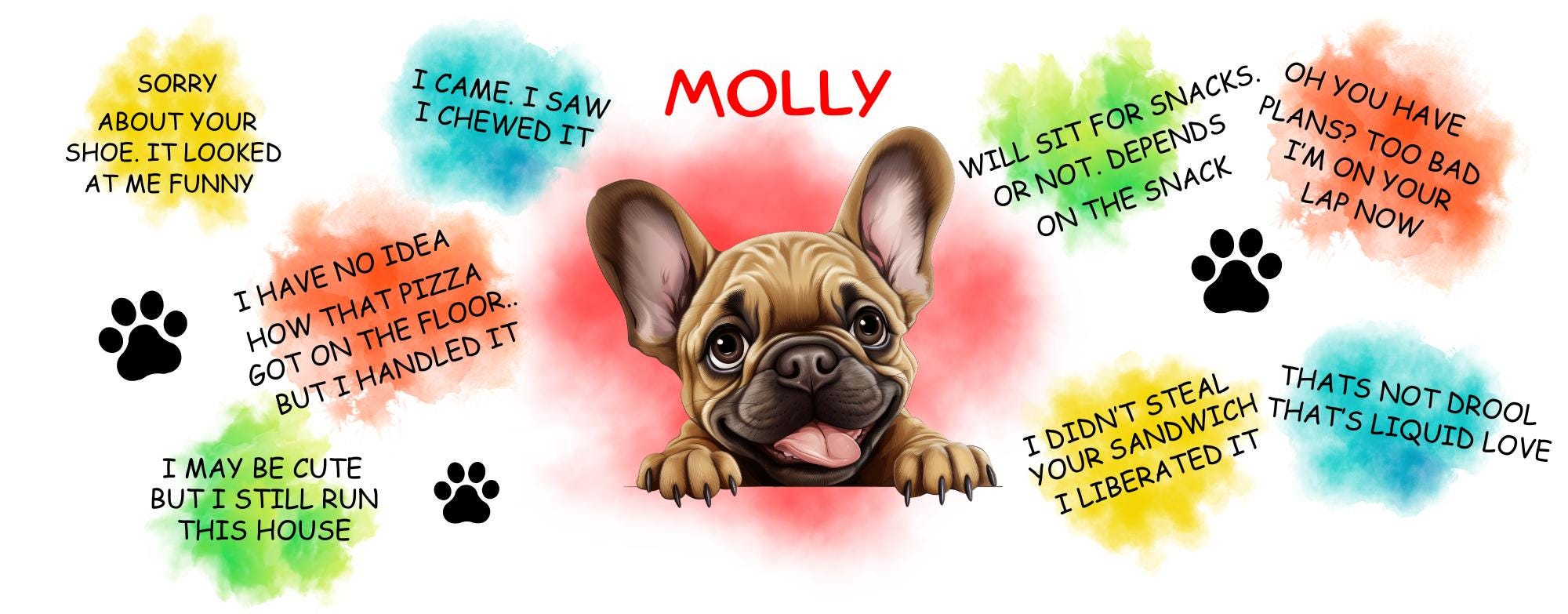 French Bulldog personalised funny dog quote Mug, Dog Lover Gift