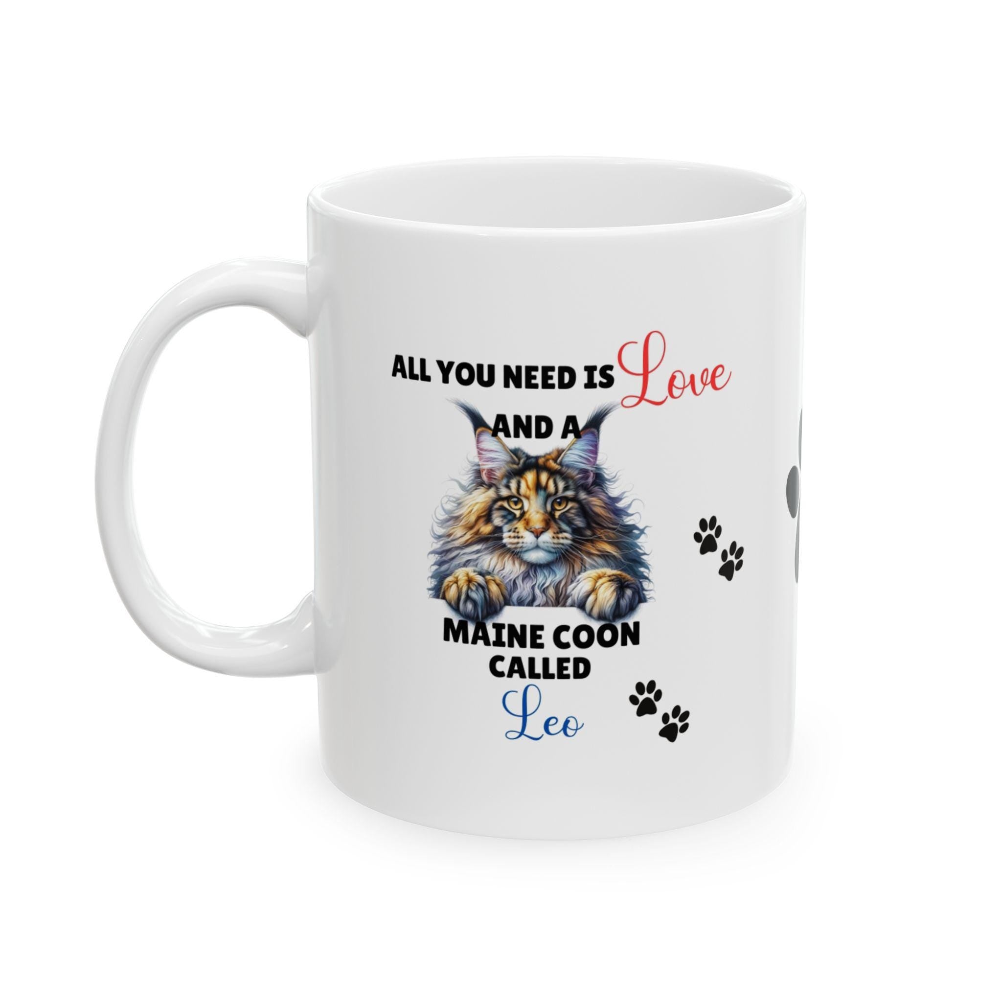 Personalized Maine Coon Cat Mug, Cat Lover Gift