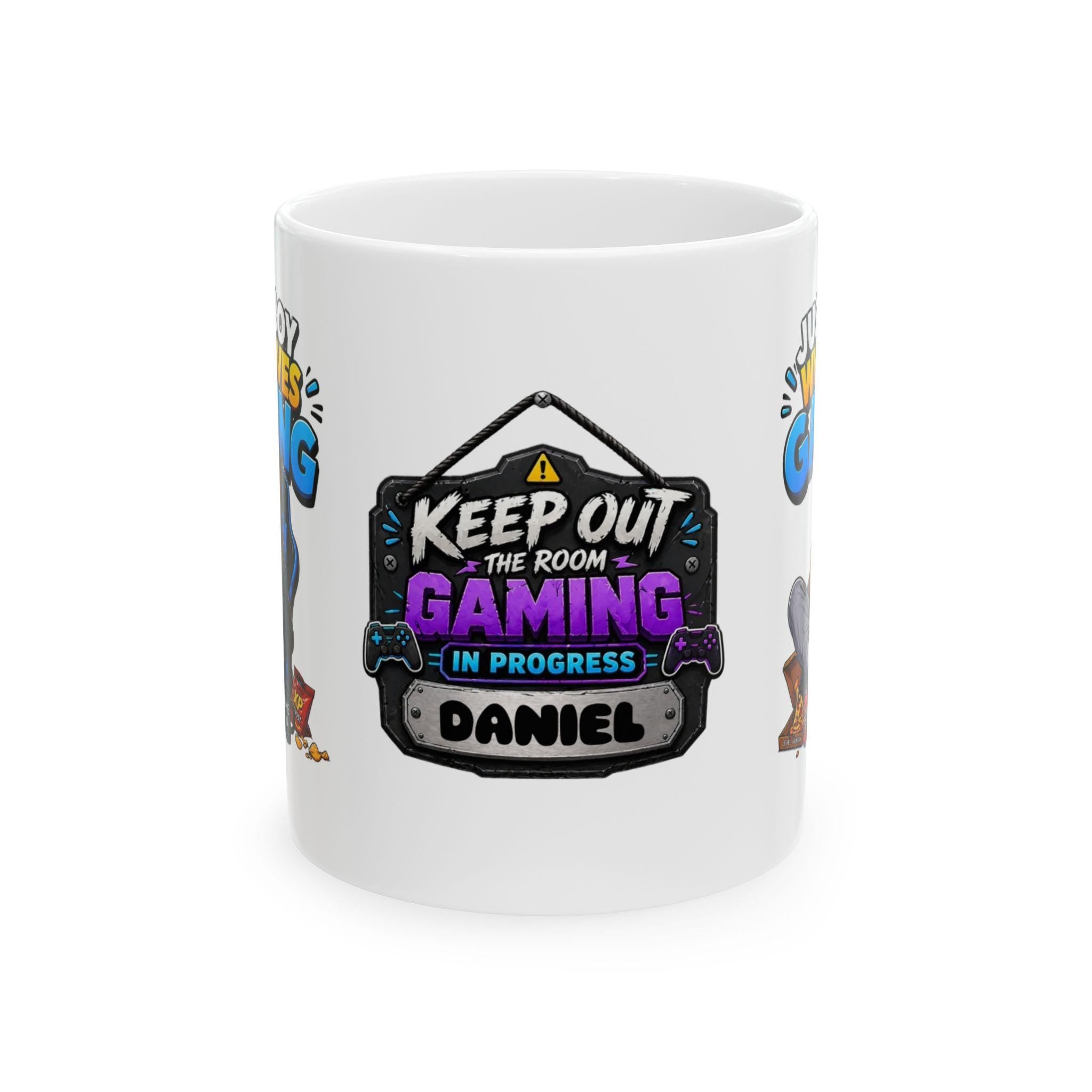 Personalised Just A Boy Who Loves Gaming Mug, Gaming Gift, 11oz Cup, Man, Him, Gamer, 11oz Ceramic