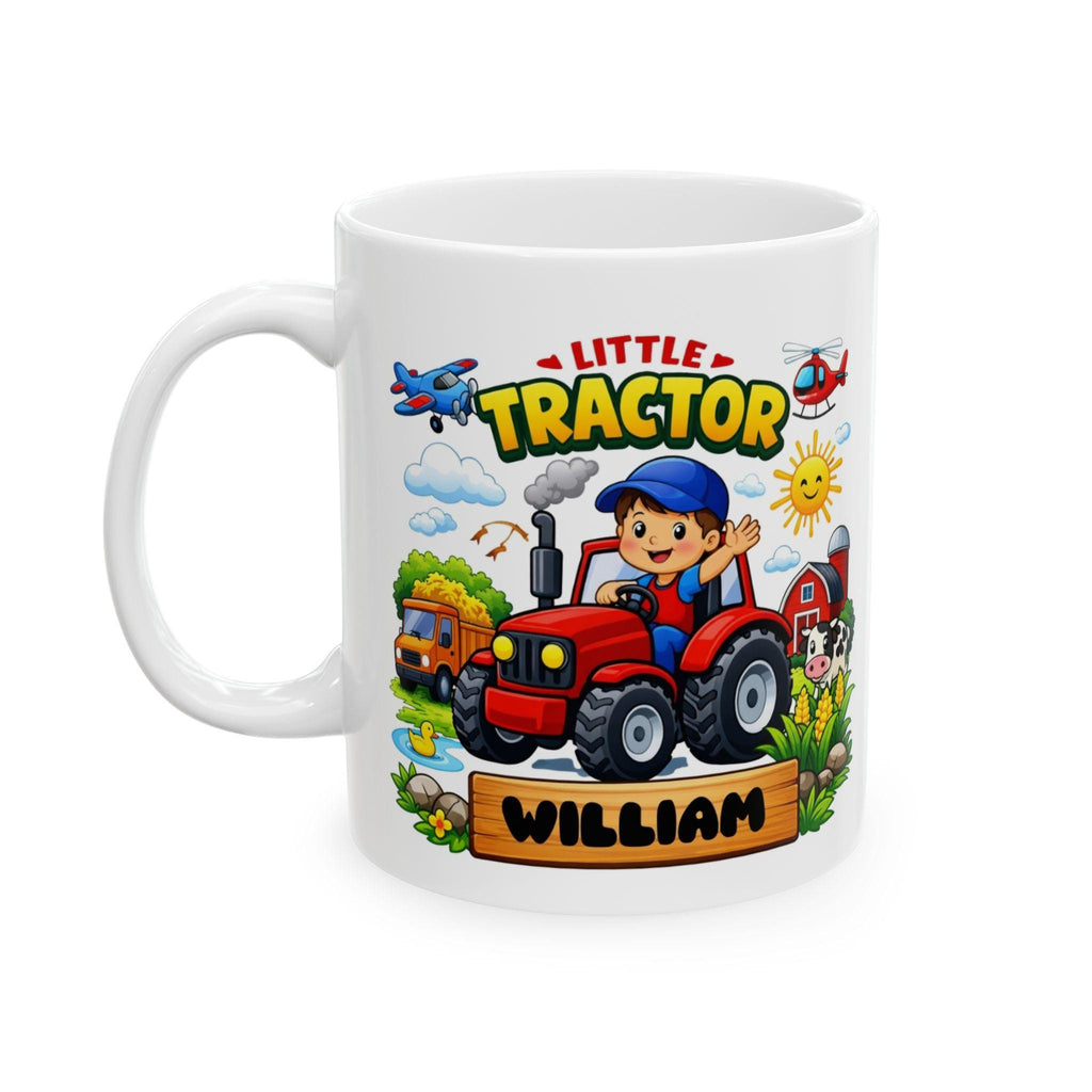 Personalised Little Tractor Children's Mug, 11oz Ceramic