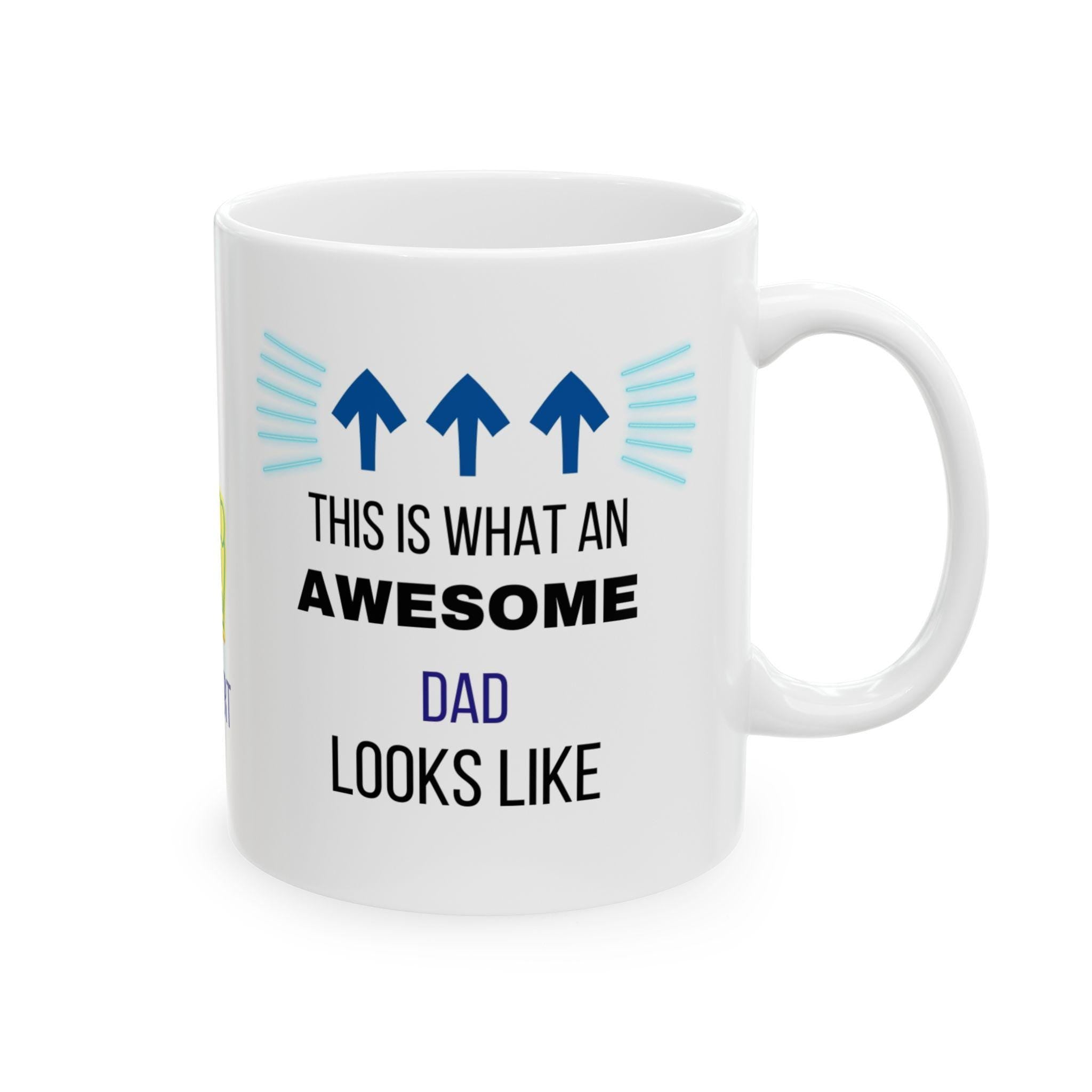 Awesome Dad Ceramic Coffee Mug, Personalized Gift