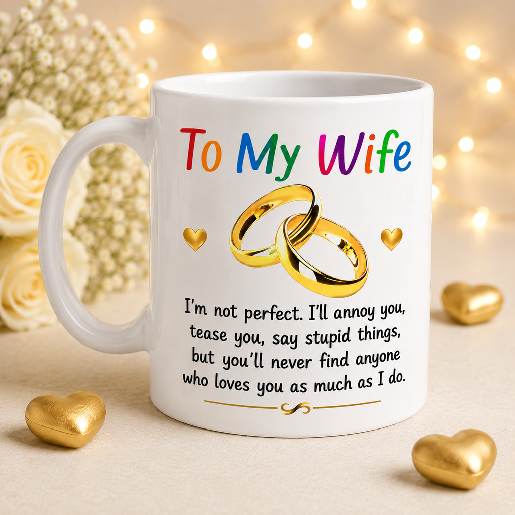 To my wife mug, romantic, Anniversary, wedding, lovely gift, Birthday, 11oz cup