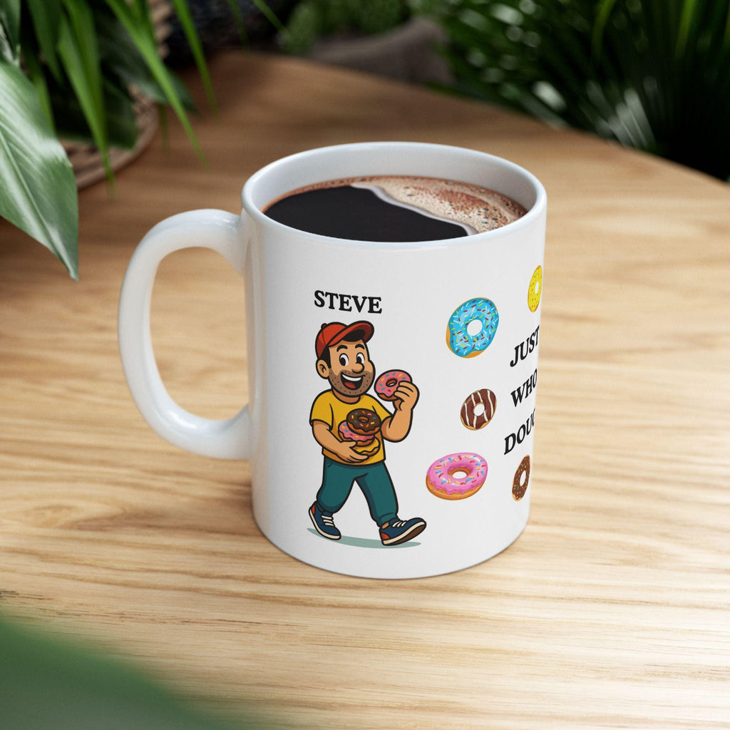 Personalised Doughnut Lover Mug, Fun Gift
