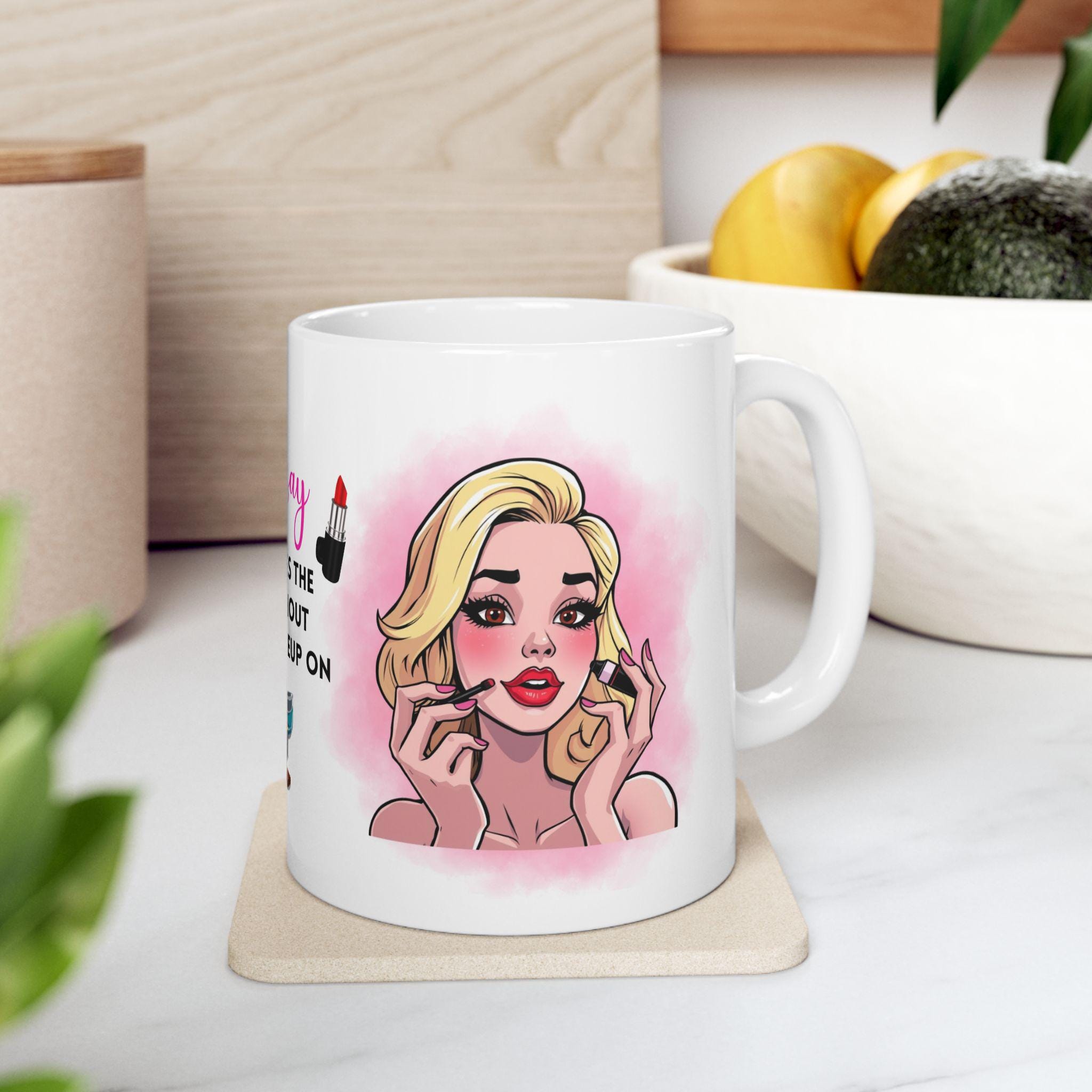 Personalised Makeup Lover Mug, Funny Coffee Cup Gift