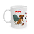 Personalised Boxer dog Mug: chewing shoes quote funny.