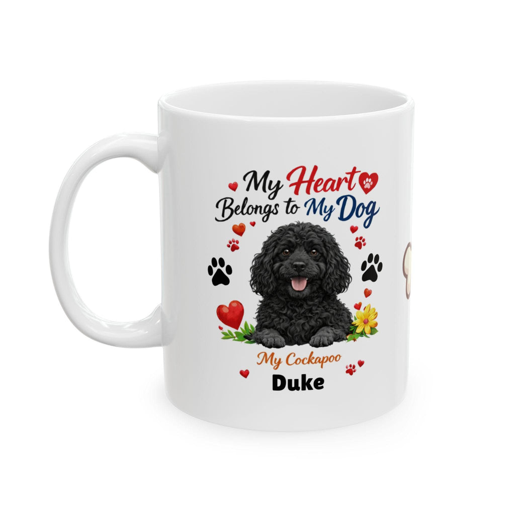 Personalised Cockapoo Dog Mug, Black Cockapoo Lover Gift