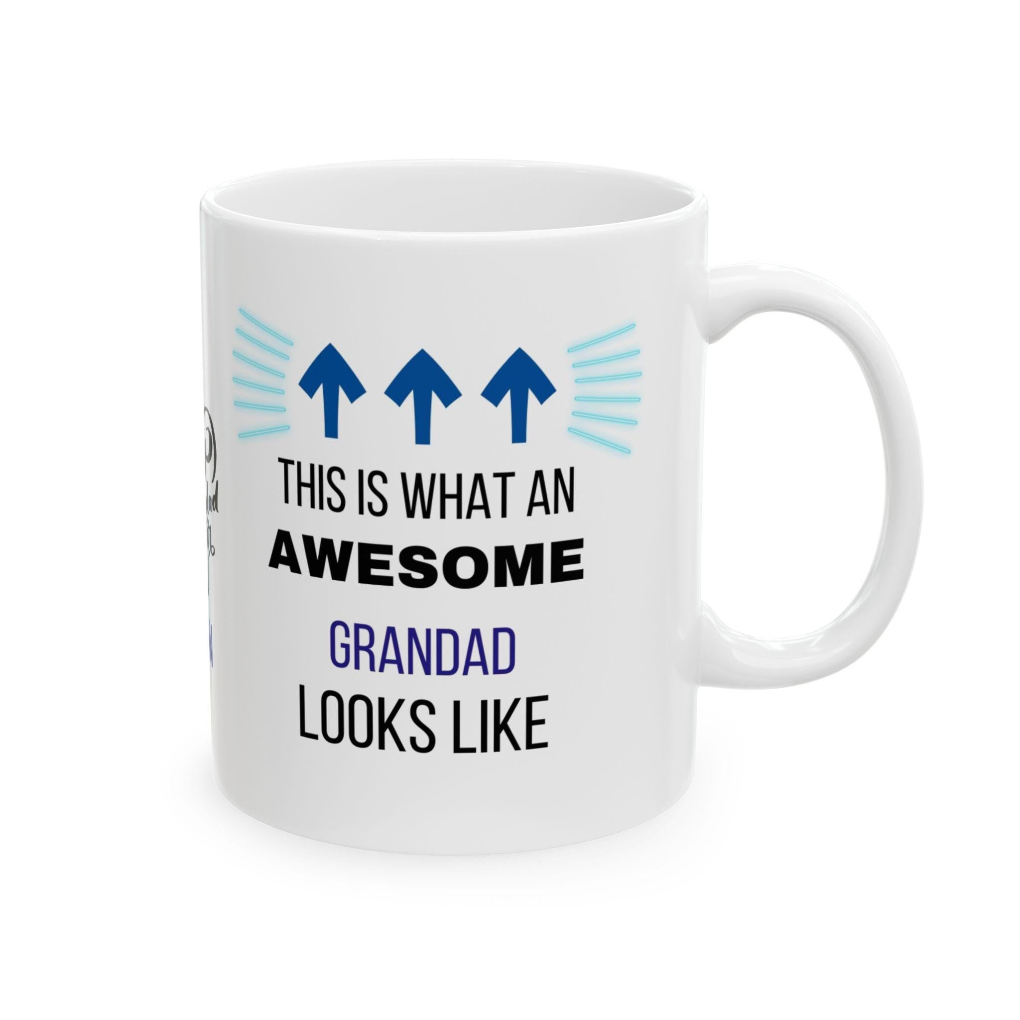 Awesome Grandad Coffee Mug, Novelty Ceramic Cup, Personalized Gift