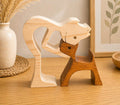 Man and dog, Wooden sculpture, Hand made,  Craftmanship, Animal, Dog, Unique