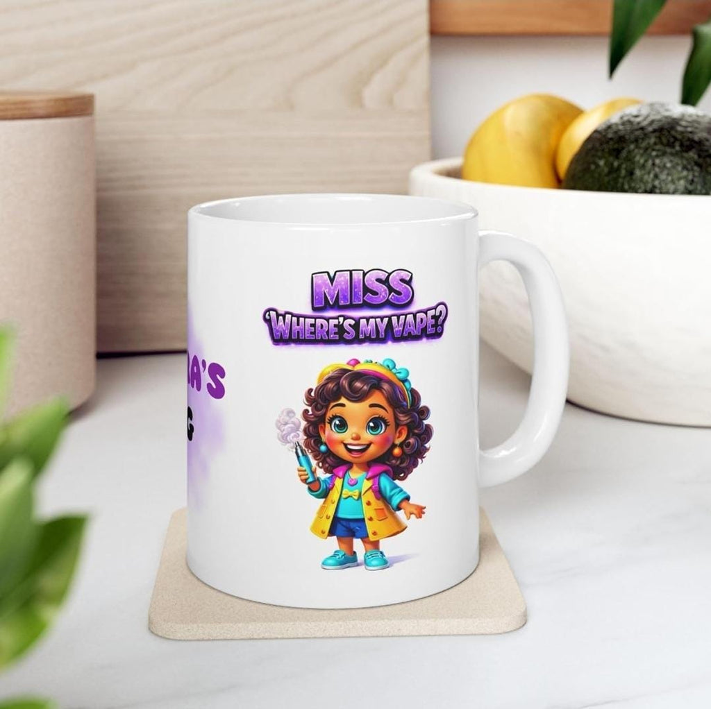 Personalised 'Miss Where's My Vape' Mug, Novelty Gift