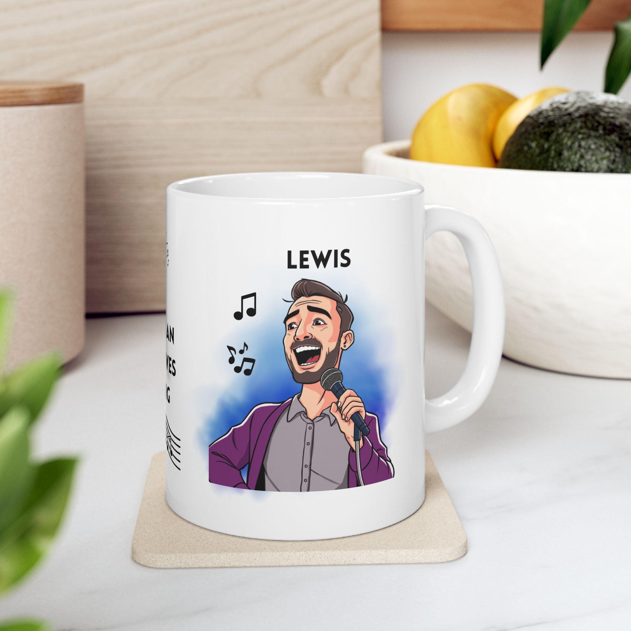 Personalised Singing Mug, Custom Singer Gift