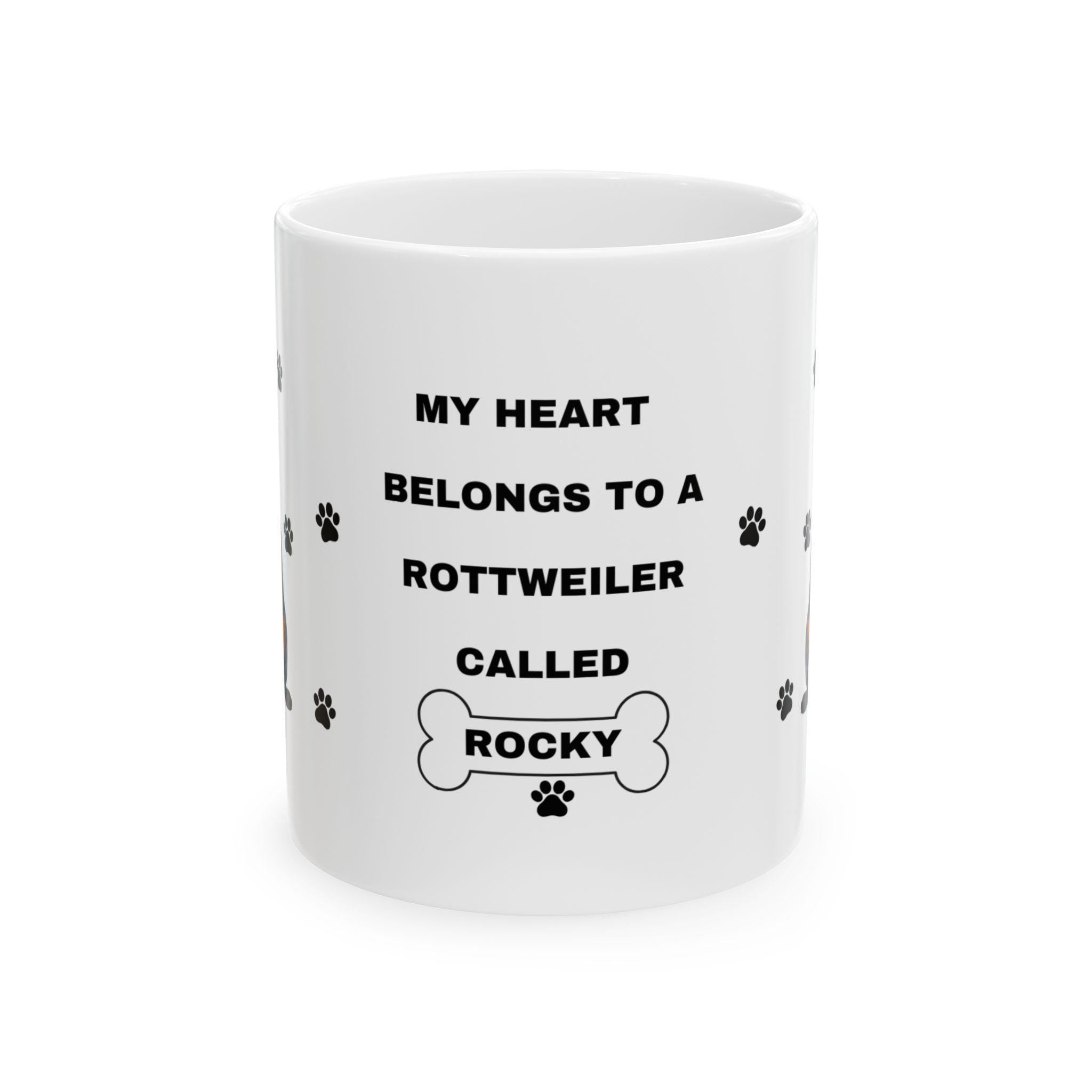 Personalised Rottweiler Dog Mug: Gift for Dog Lover