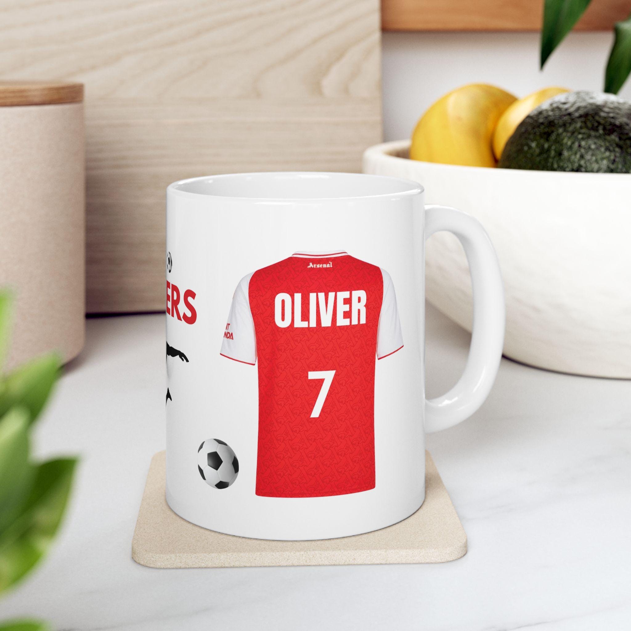 Arsenal Themed Mug, THE GUNNERS! Personalised, Him, Her, Football, Gift, Coffee, Tea, Birthday, cup