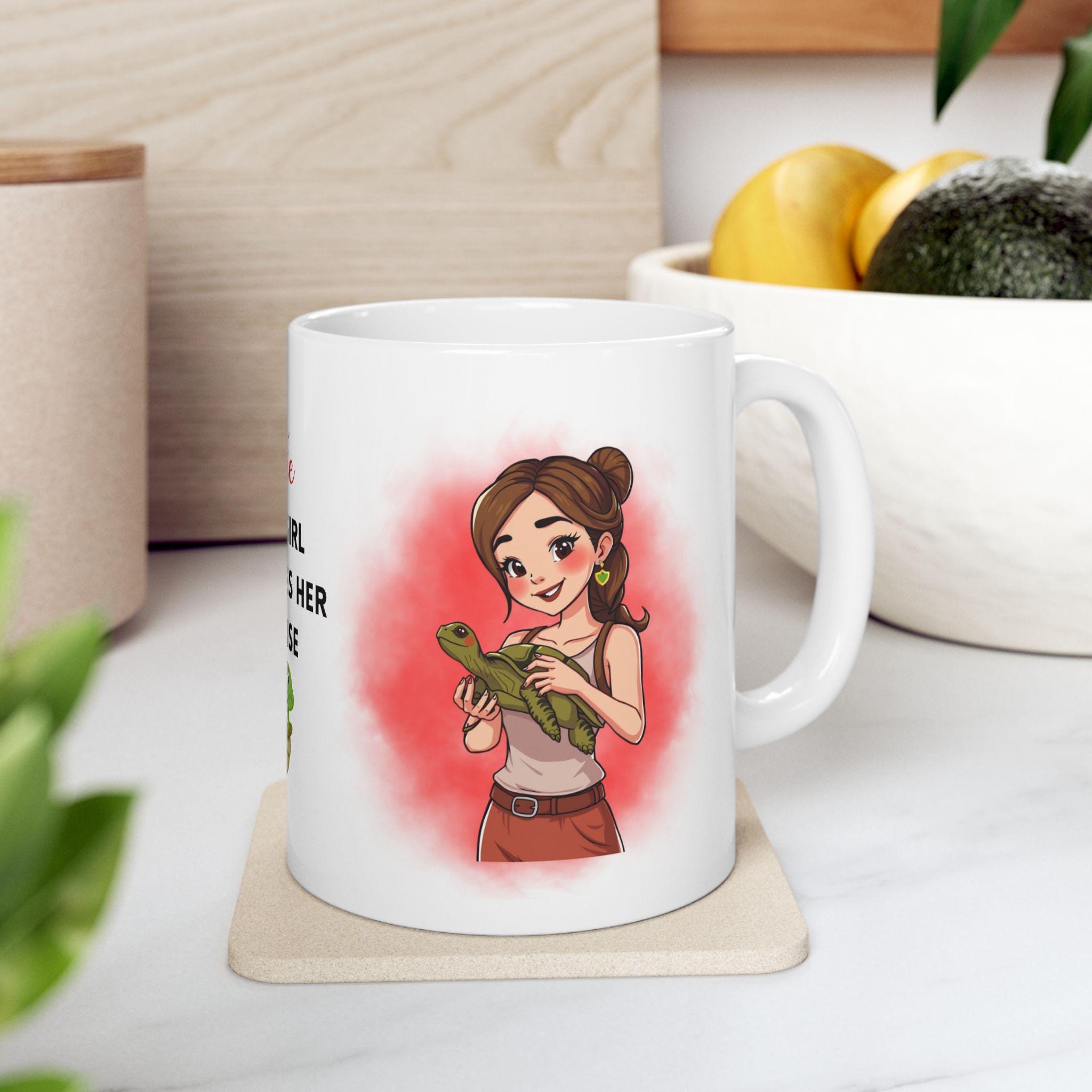 Personalised Tortoise Mug: Just A Girl Who Loves Tortoises, Reptile Gift
