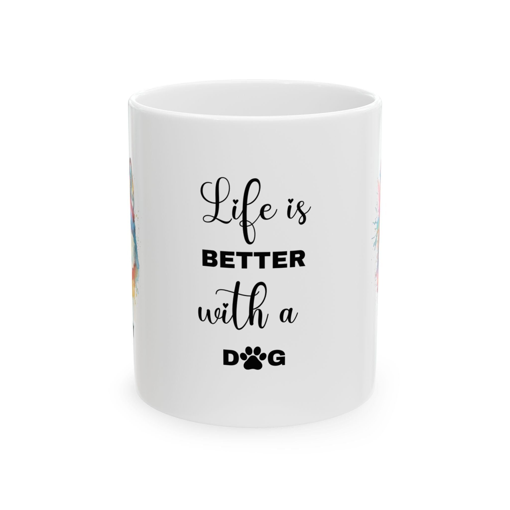 Personalised Husky Mug: Watercolor Dog Lover Gift