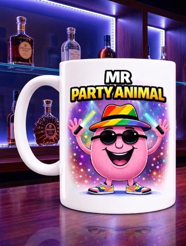 Party Animal Lover Funny Mug, Fun Gift, 11oz