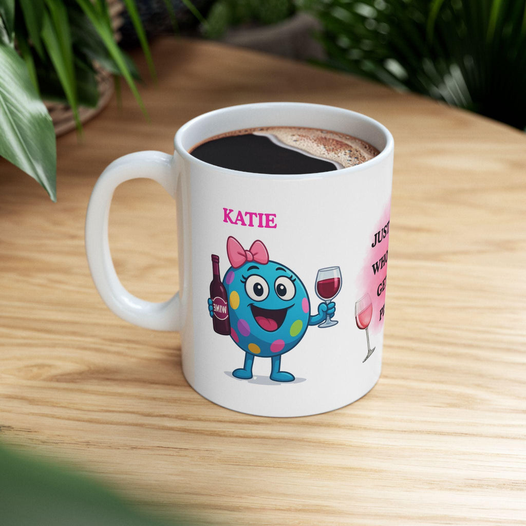 Just a girl who loves getting pissed, mug, personalised, funny.