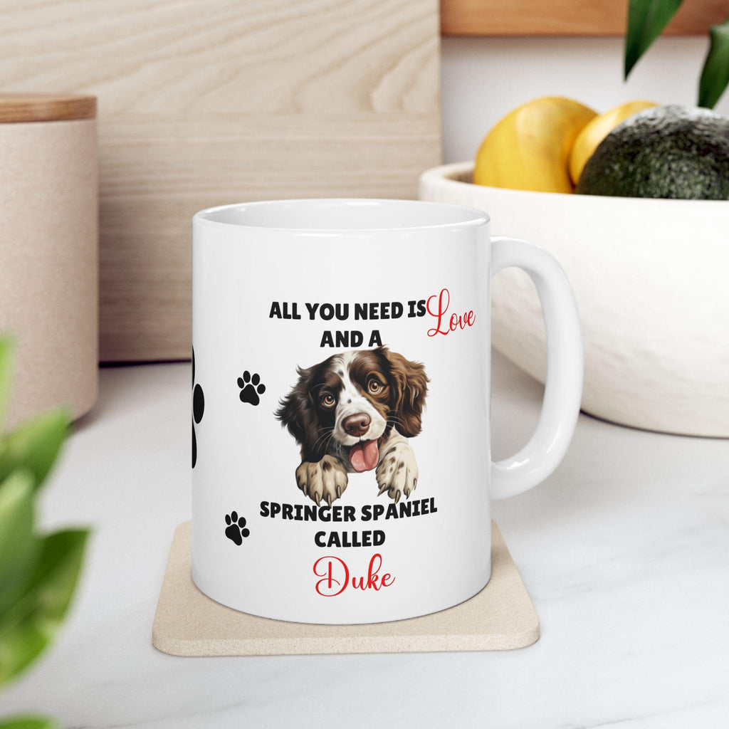 Personalised Springer Spaniel Mug: Dog Lover Gift
