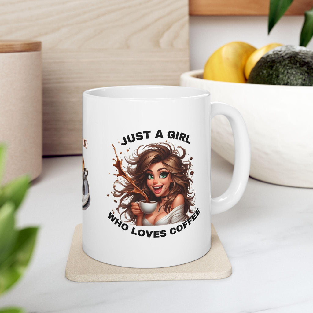 Just a Girl Who Loves Coffee Personalised Mug, Fun Gift