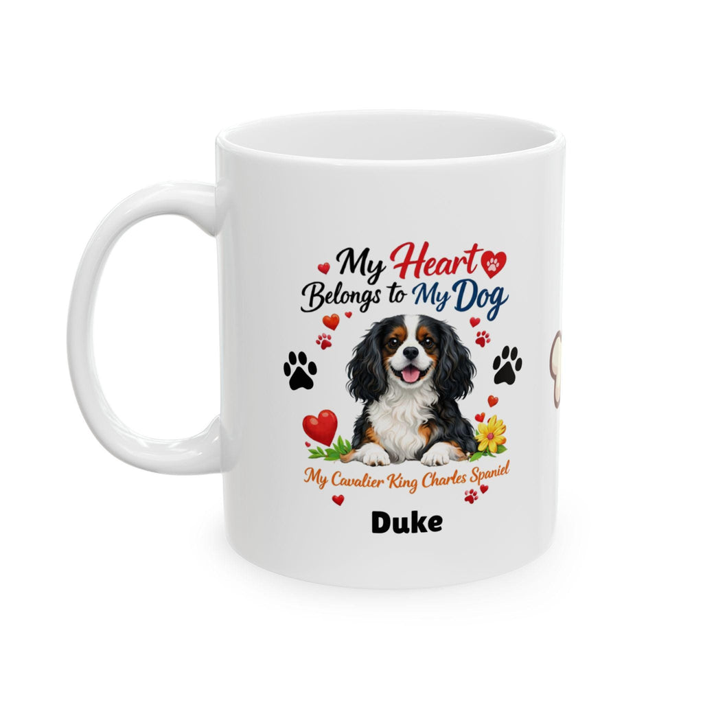 Cavalier King Charles spaniel dog mug, personalised