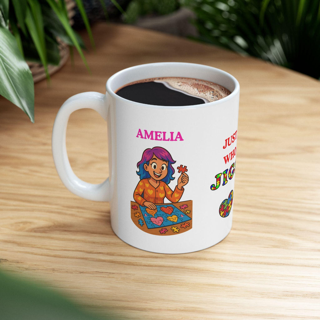Personalised Jigsaw Puzzle Lover Mug, Gift for Girl