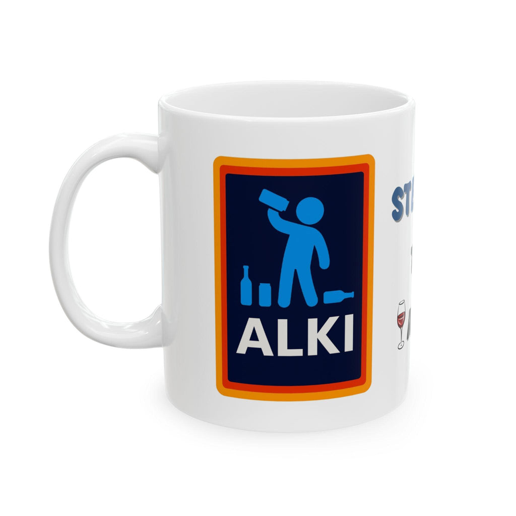 Personalised Alki Alcohol Alcoholic Mug, Funny, Him, Mr, Mrs, Miss, Secret Santa, 11oz Ceramic