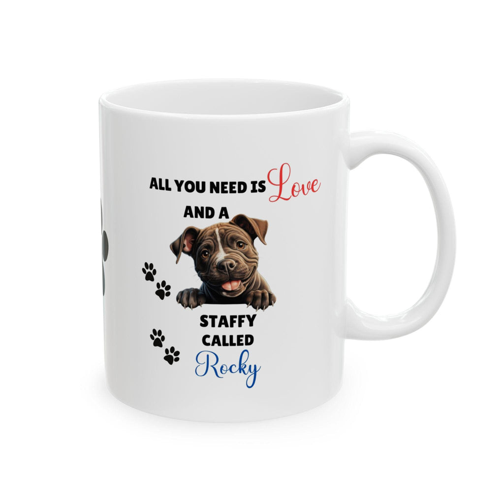 Personalised Staffy Mug: Dog Lover Gift