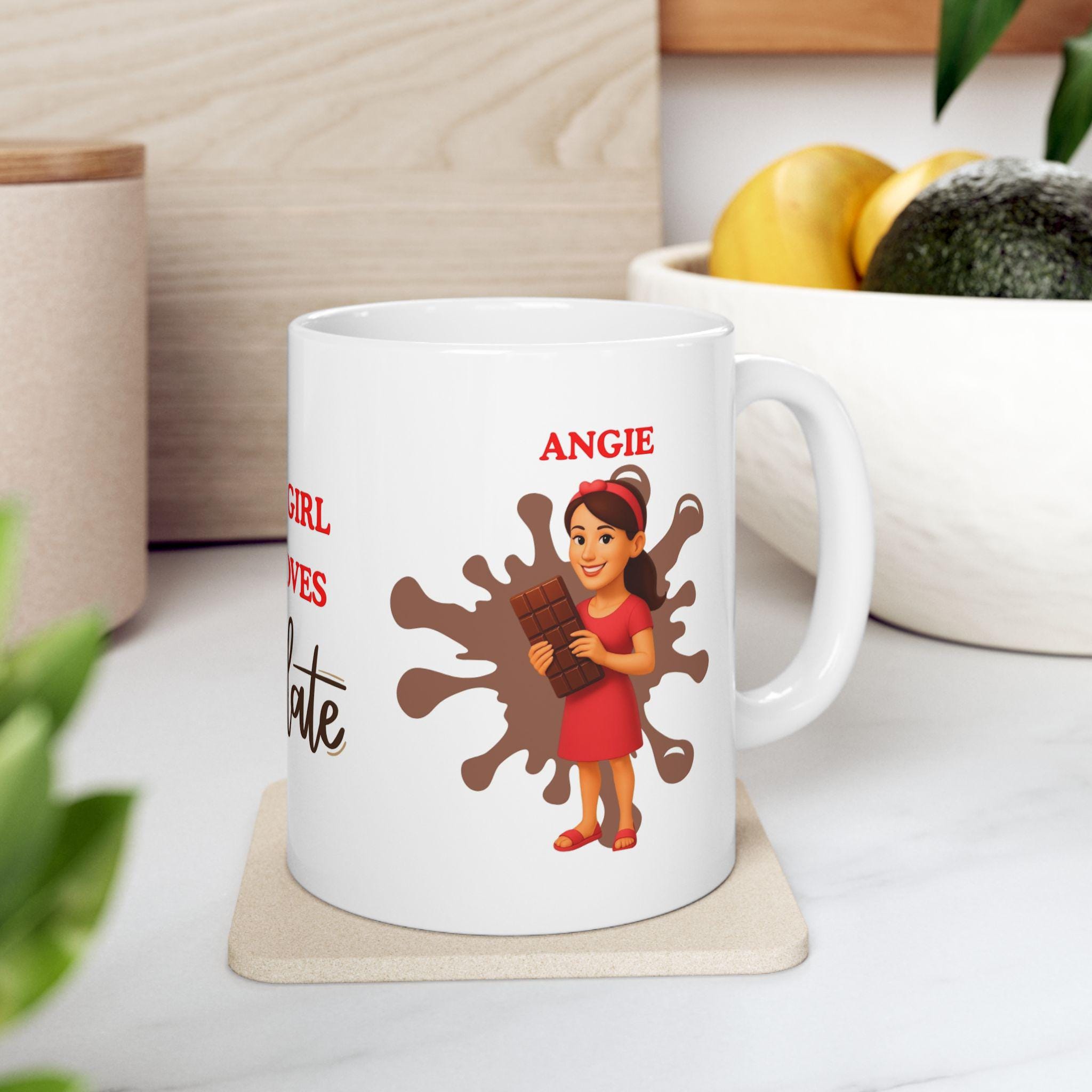 Personalised Chocolate Lover Mug, 11oz Coffee Cup, Gift for Her