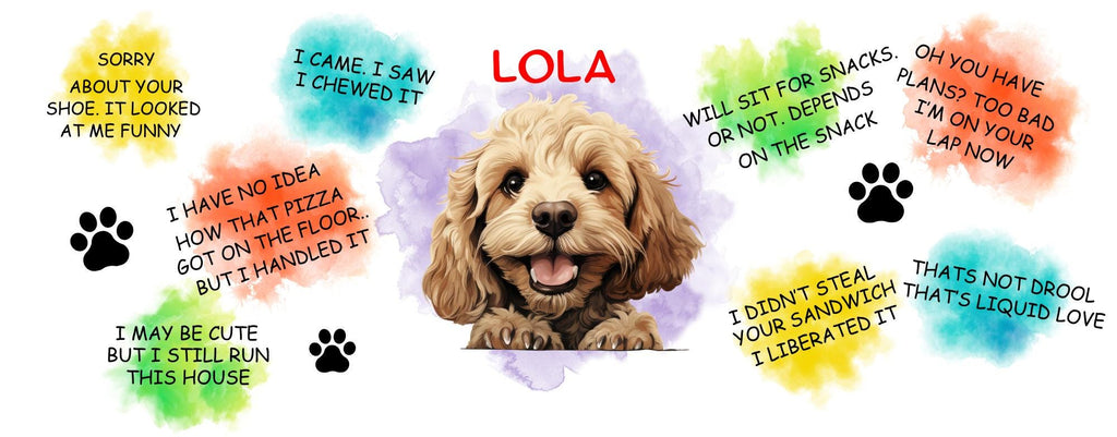Cockapoo personalised funny dog quote Mug, Dog Lover Gift