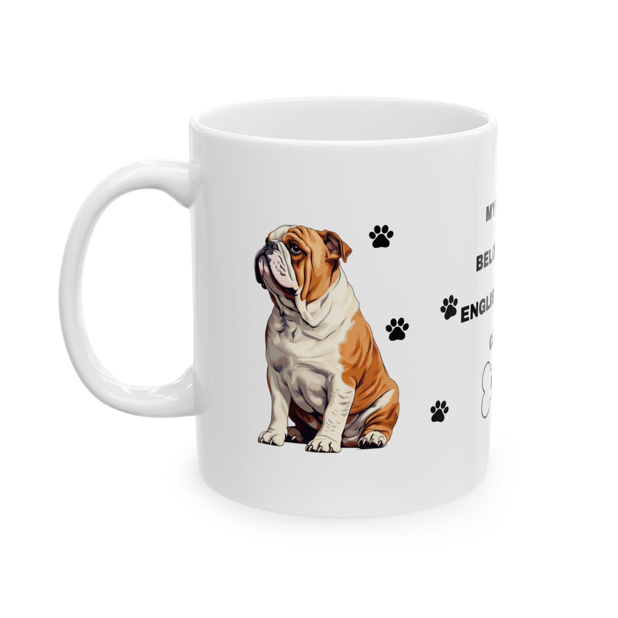 Personalised British Bulldog Mug: Dog Lover Gift