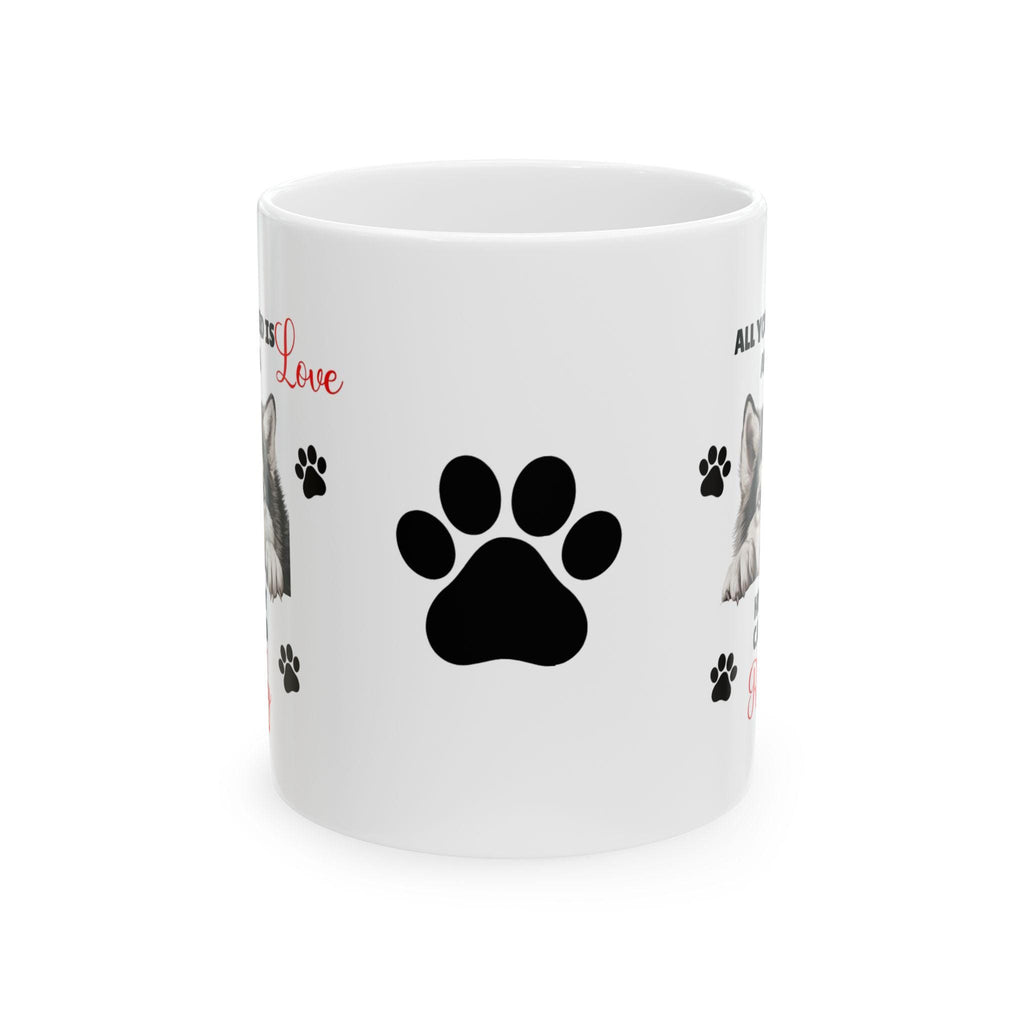 Personalised Husky Mug: Dog Lover Gift, 11oz Ceramic Coffee Cup Drinkware