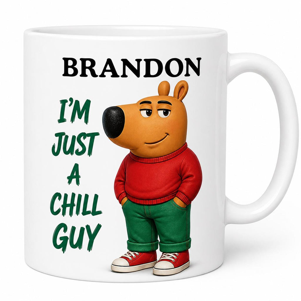 Personalised Chill Guy Mug, Funny Cartoon Gift, 11oz Ceramic