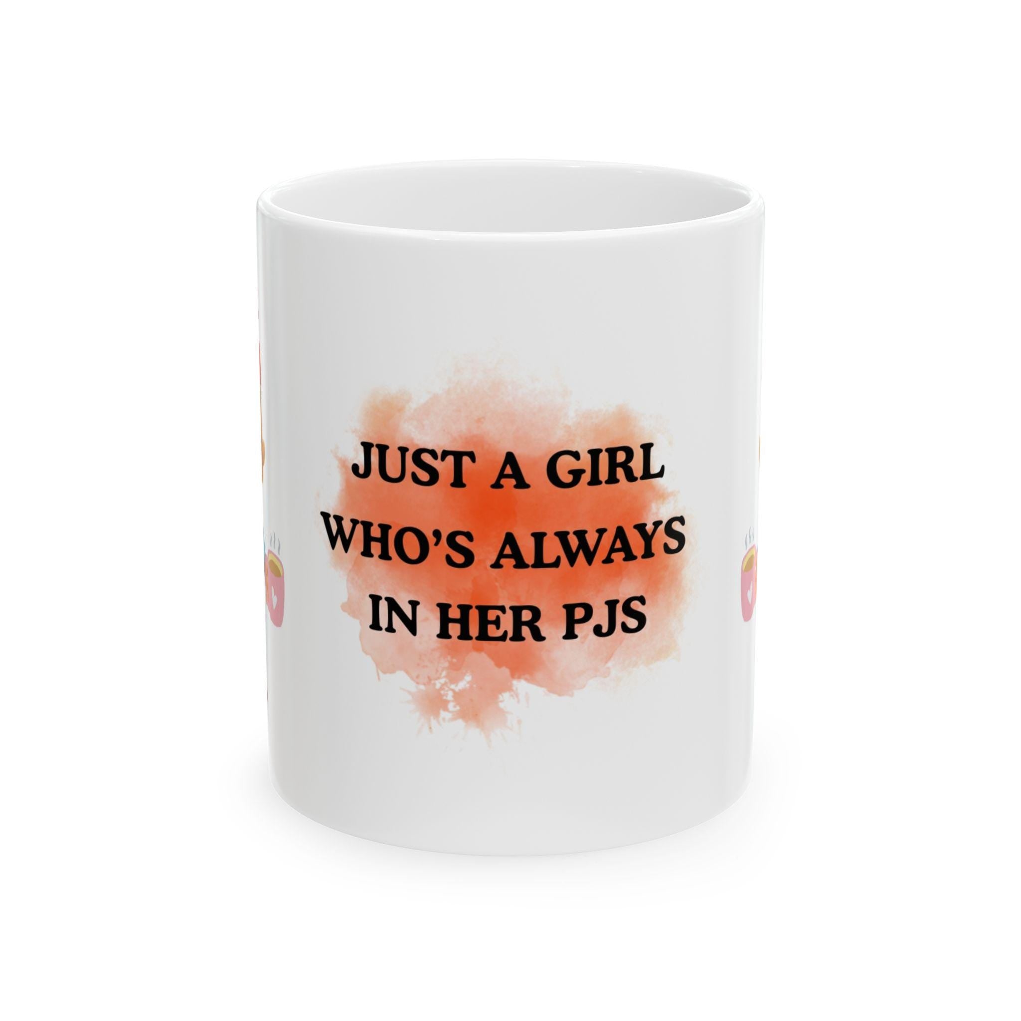 Just a girl who's always in her pjs, personalised, gift, nightwear.