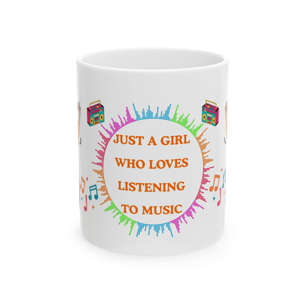 Personalised Music Lover Mug, Chloe, 11oz White Coffee Cup