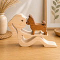 Woman and Chihuahua, Wooden sculpture, Hand made, Gift, unique, Craftmanship, Animal, Dog