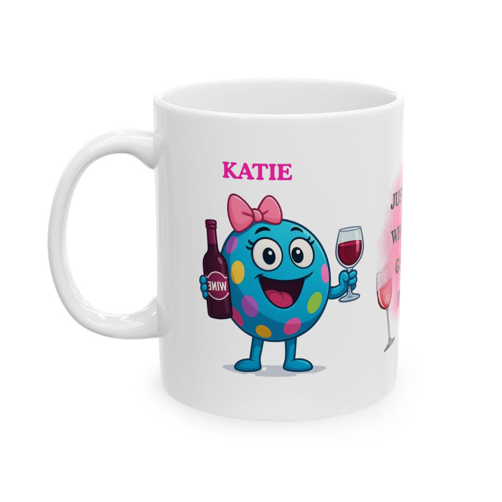 Just a girl who loves getting pissed, mug, personalised, funny.