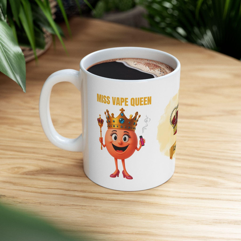 Miss Vape Queen Mug, Personalized Coffee Cup, Fun Gift