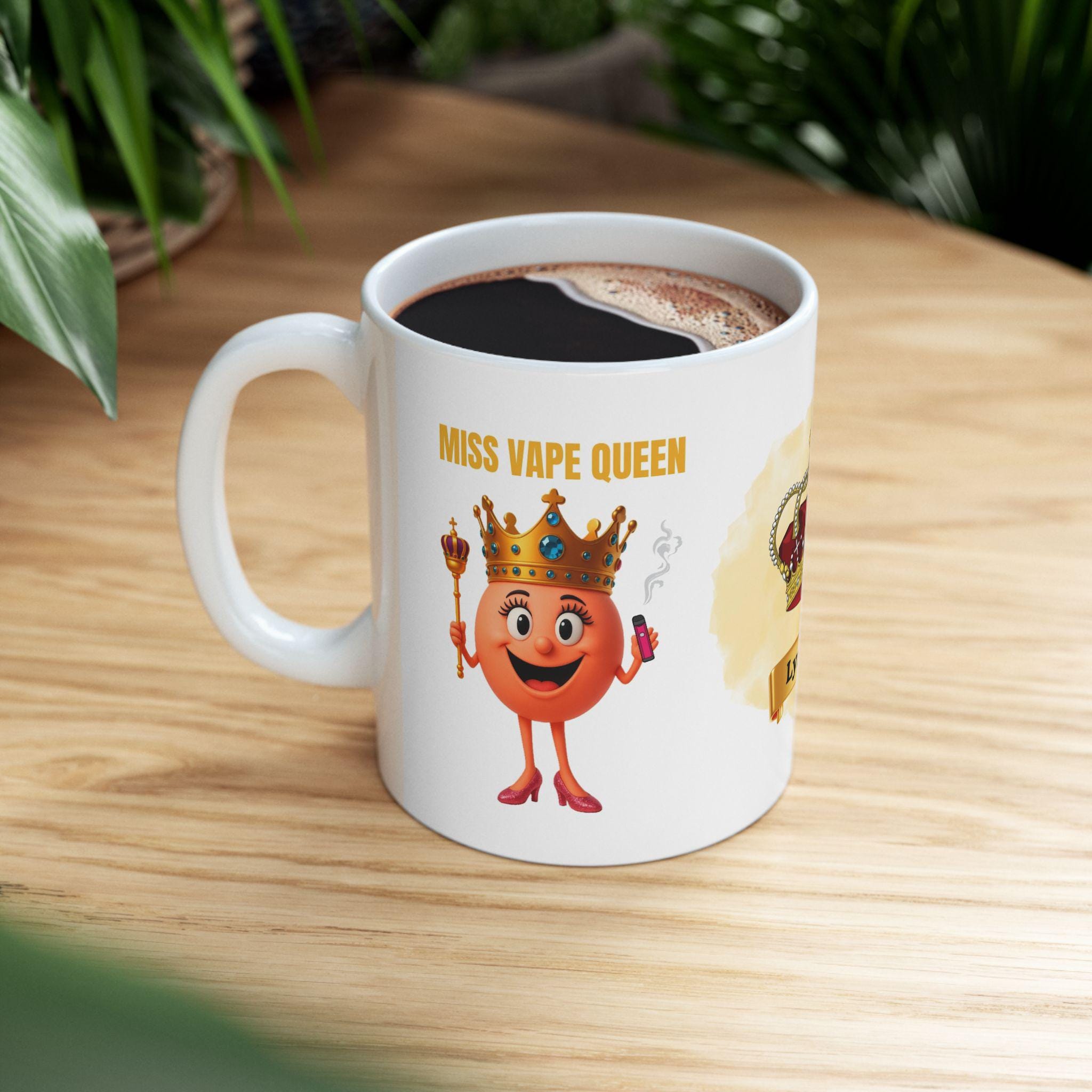 Miss Vape Queen Mug, Personalized Coffee Cup, Fun Gift
