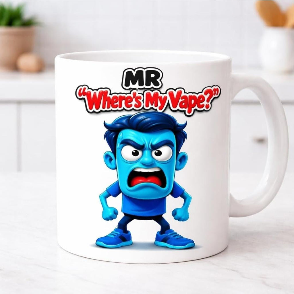 Mr Where's My Vape Mug, Personalised Funny Gift
