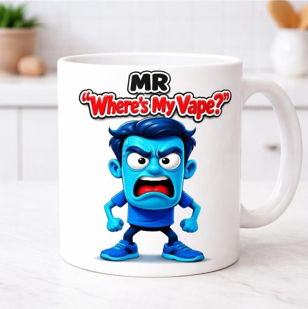 Mr Where's My Vape Mug, Personalised Funny Gift