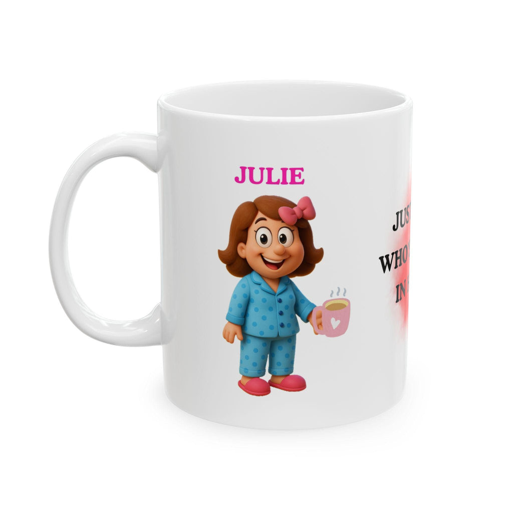 Just a girl who's always in her pjs, personalised, gift, nightwear.
