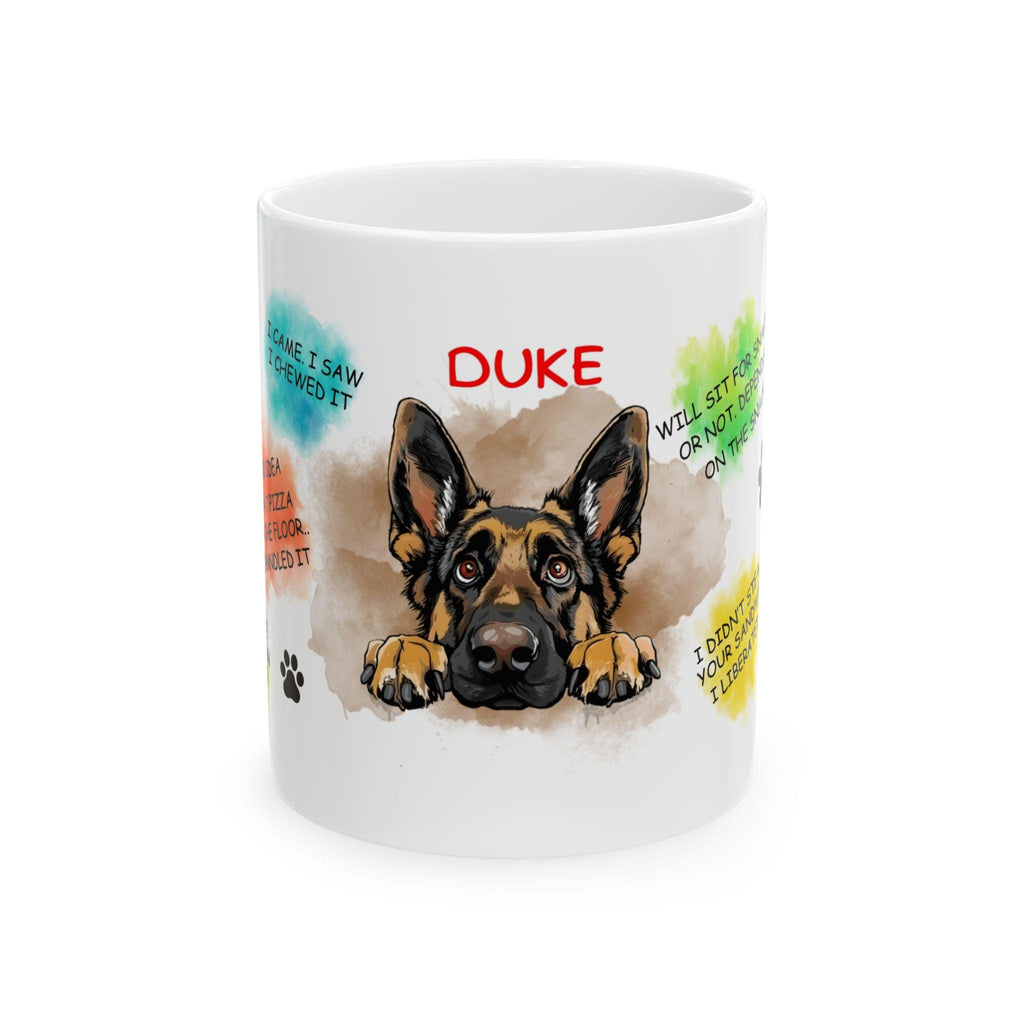 German Shepherd personalised funny dog quote Mug, Dog Lover Gift