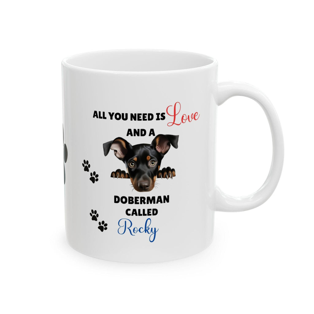 Personalised Doberman Mug: Dog Lover Gift