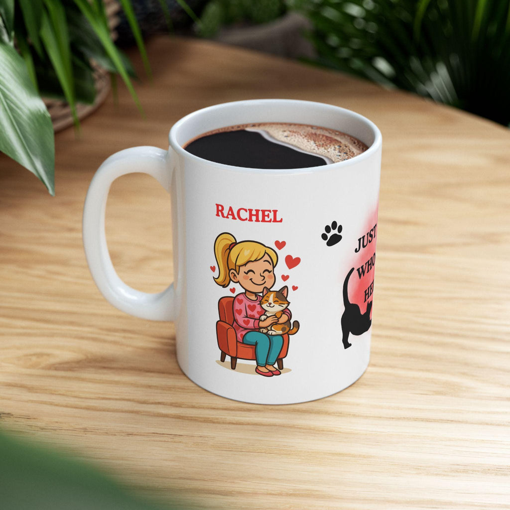 Just a girl who loves her cat mug, personalised