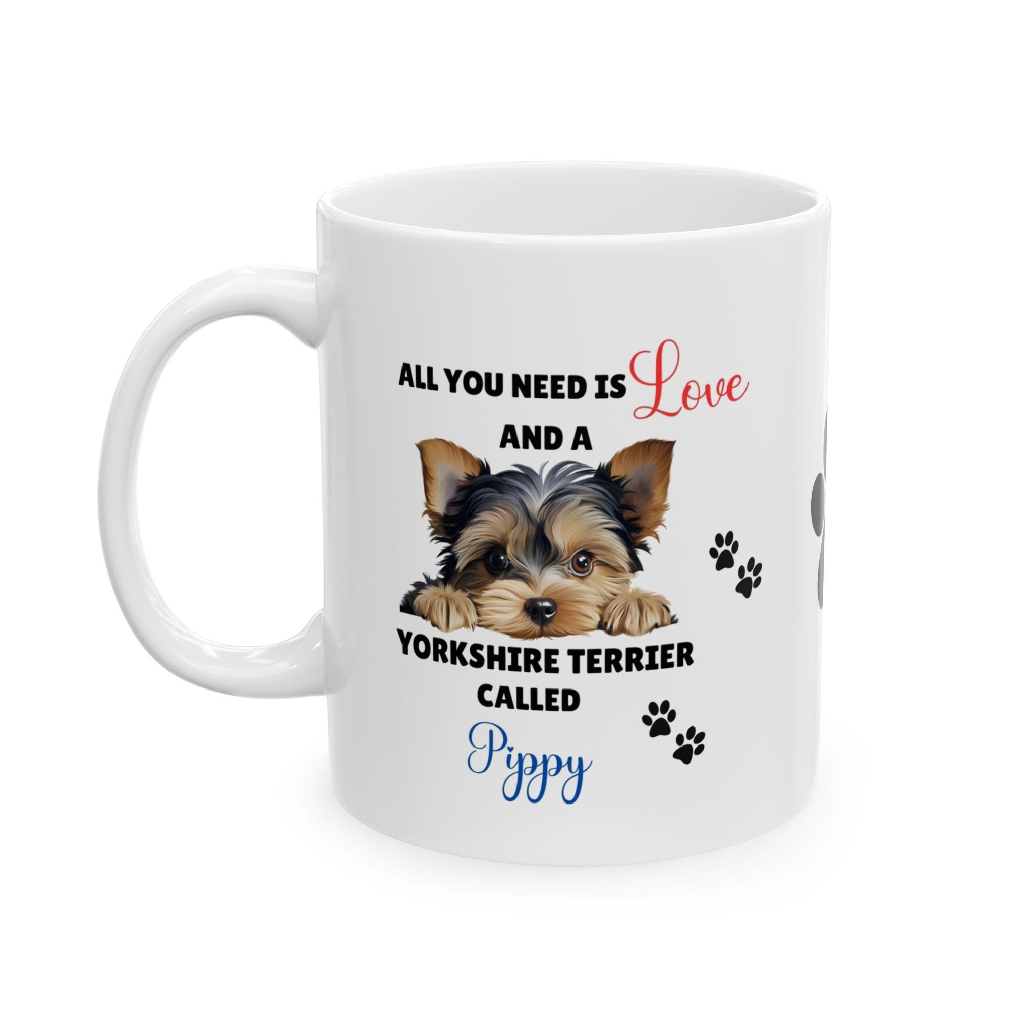 Personalised Yorkshire Terrier Mug: Dog Lover Gift