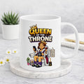 Queen of the Throne Mug, Funny Toilet Humor Cup, Personalized Gift, 11oz Ceramic