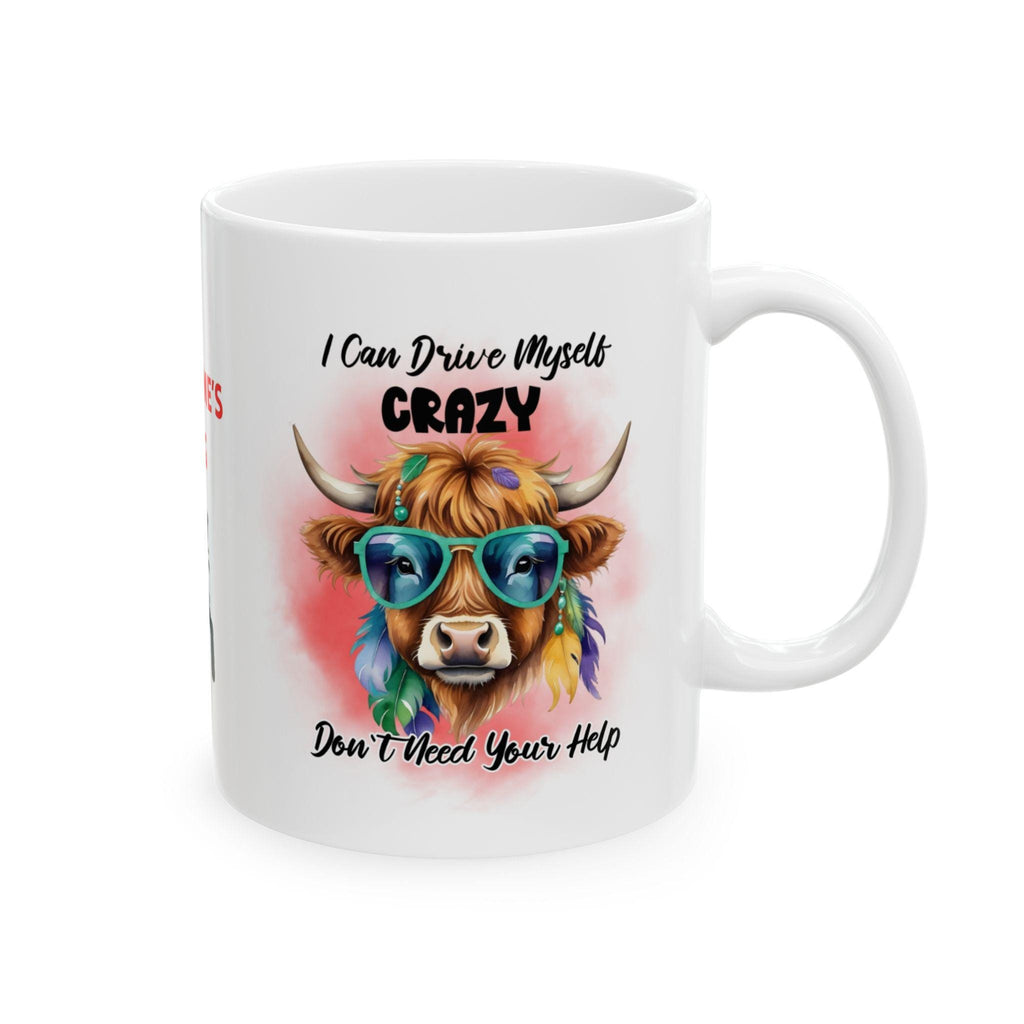 Personalised Highland Cow Mug, Sarcastic Gift