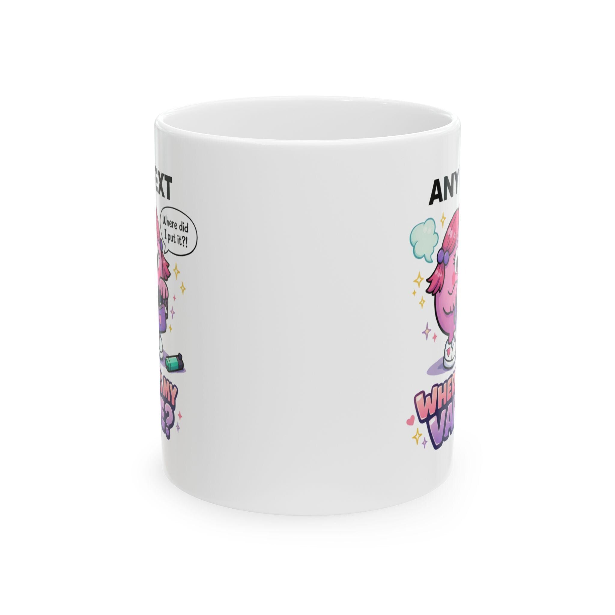 Personalised 'Where's My Vape' Mug, Funny Novelty Gift