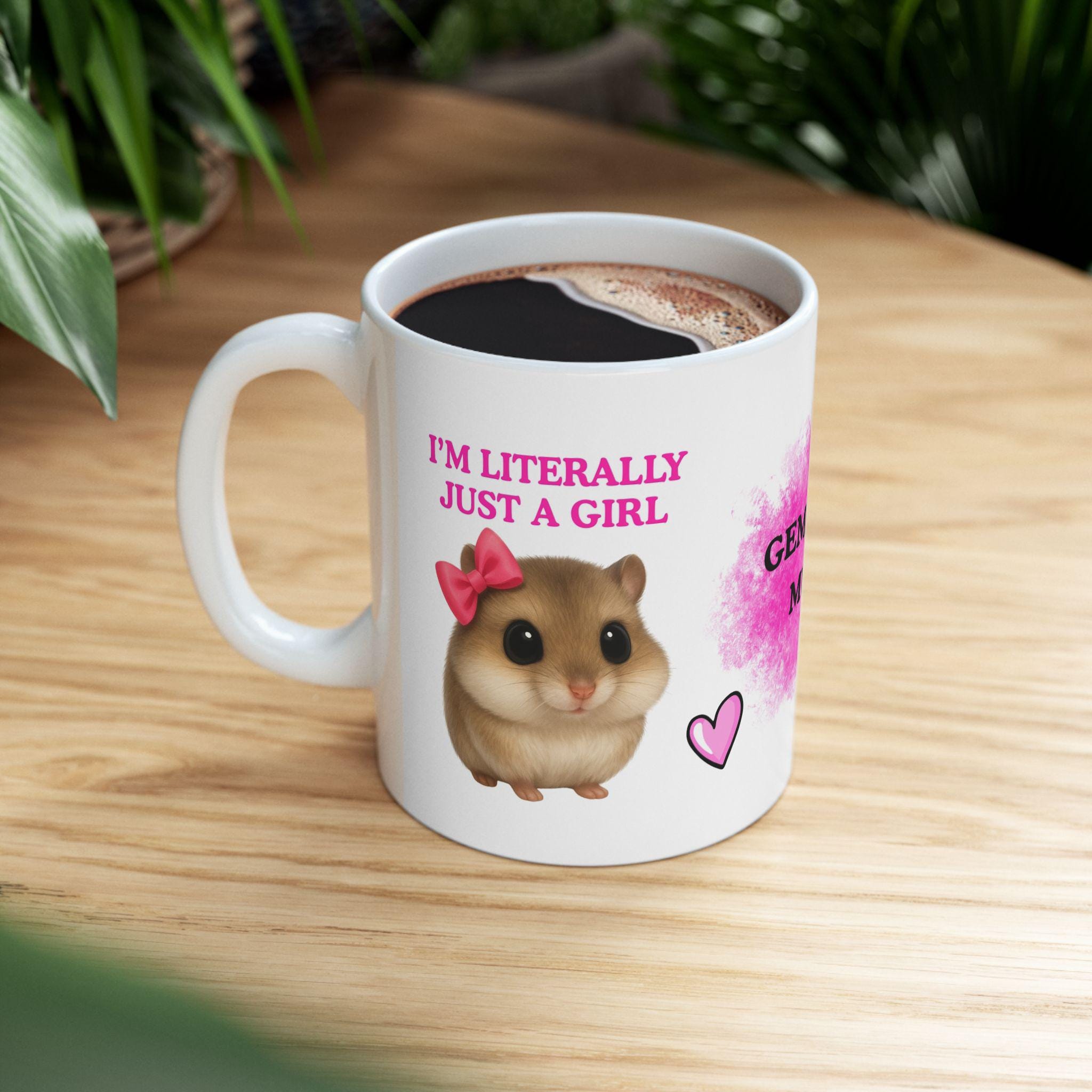 Hamster Girl Mug, Personalised Funny Gift